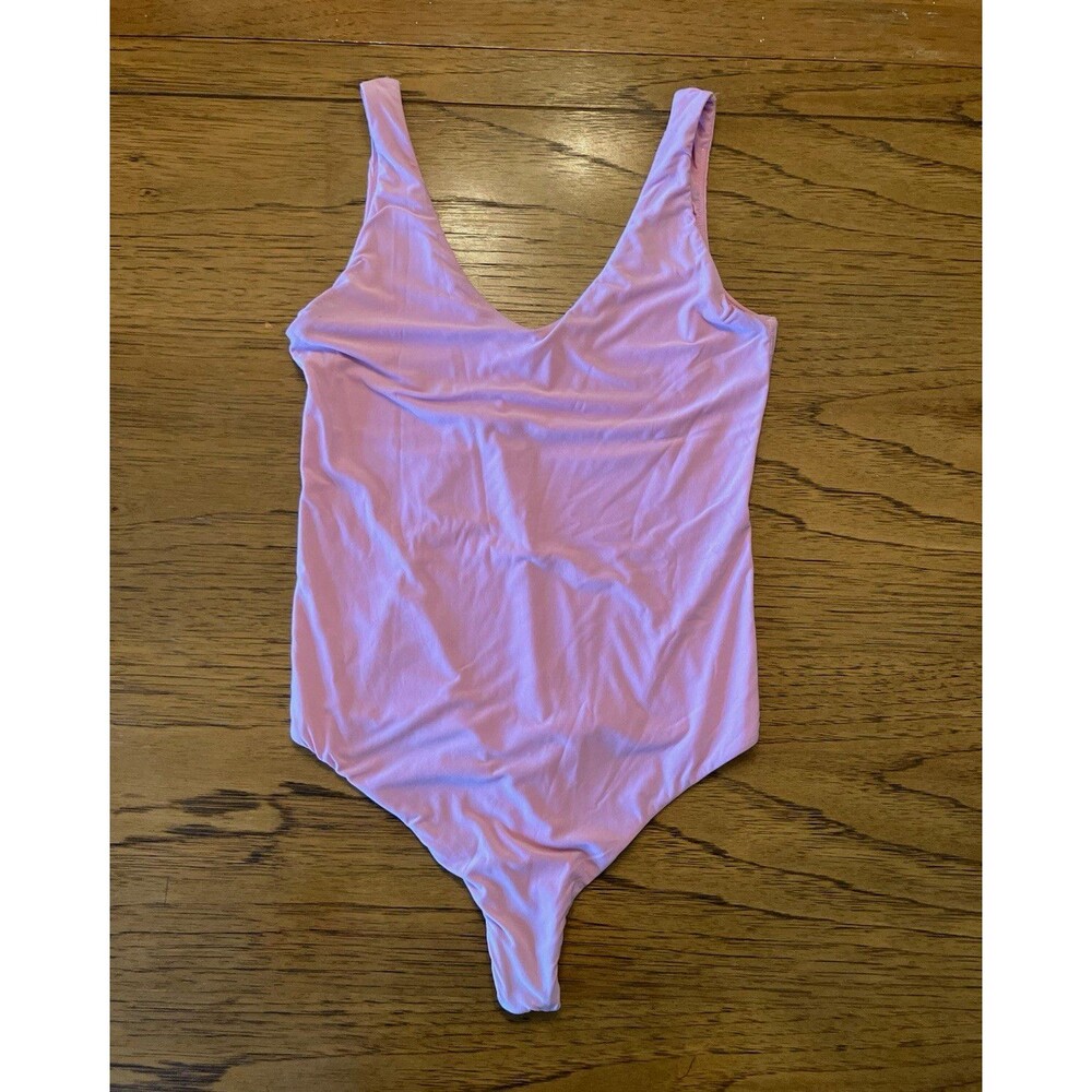SMOOTHEZ by Aerie Women's Pink One Piece Bodysuit Solid Stretch, Size M
